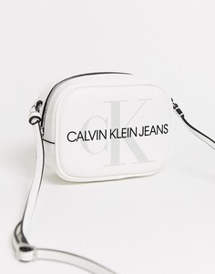 Белая каркасная сумка через плечо с логотипом Calvin Klein Jeans-Белый