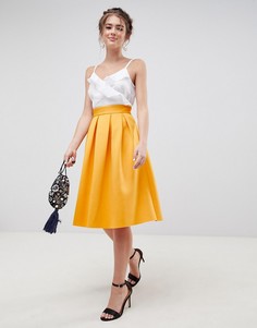 Юбка миди для выпускного ASOS DESIGN-Желтый