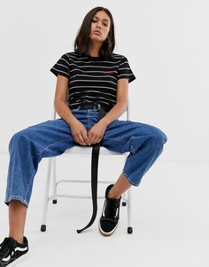 Облегающая футболка в полоску Dickies Girl-Черный