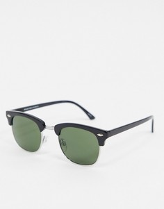 Черные солнцезащитные очки в квадратной оправе Selected Homme-Черный