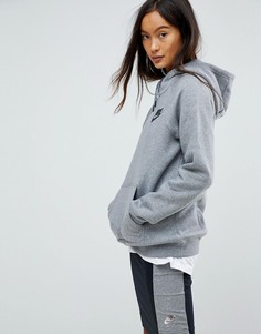 Серый худи-пуловер Nike Rally