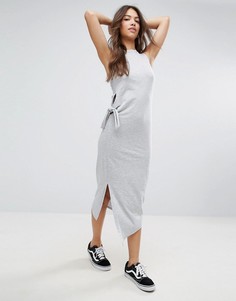 Асимметричное платье миди Cheap Monday Curle-Серый