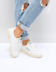 Белые кроссовки Reebok Classic Club C Vintage-Зеленый