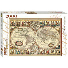 Мозаика "puzzle" 2000 "Историческая карта мира" Степ Пазл