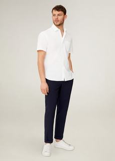 Хлопковая рубашка regular fit с карманом - Rinse Mango