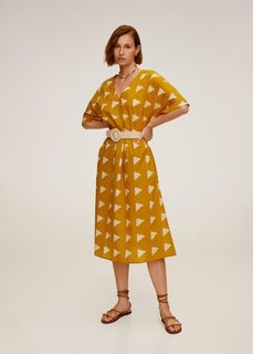 Прямое платье с геометрическим принтом - Milos2-i Mango
