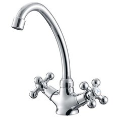 Смеситель для кухни (мойки) KAISER Carlson Lux 11062 двухрычажный хром