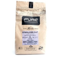 Корм для стерилизованных кошек Pure с рыбой и с рисом 2 кг