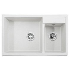 Врезная кухонная мойка 80 см KAISER KG2M-8050 KG2M-8050-W white