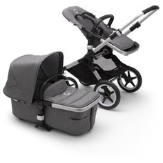 Универсальная коляска Bugaboo Fox 2 complete (2 в 1) Alu/Grey melange/Grey melange, цвет шасси: серебристый