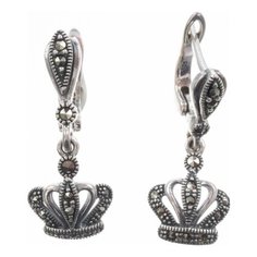 МАРКАЗИТ Серьги с марказитами из серебра HE1013