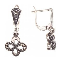 МАРКАЗИТ Серьги с марказитами из серебра HE1001