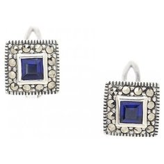 МАРКАЗИТ Серьги с марказитами и фианитами из серебра HE393