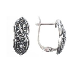 МАРКАЗИТ Серьги с марказитами из серебра HE1434