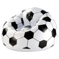 Надувное кресло Bestway Beanless Soccer Ball Chair белый/черный