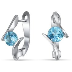 Silver WINGS Серьги с топазами из серебра 22ke5967-90