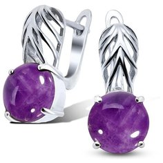 Silver WINGS Серьги с аметистами из серебра 22vsdfa00381-19
