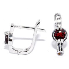 Silver WINGS Серьги с гранатами из серебра 22qrmmi00128-19
