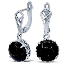 Silver WINGS Серьги с ониксами из серебра 22veafa01849-19