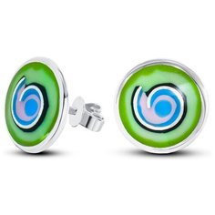 Silver WINGS Серьги с эмалью из серебра 22as00075-186