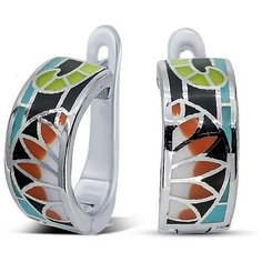 Silver WINGS Серьги с эмалью из серебра 22qsjud00638mix-19