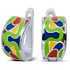 Silver WINGS Серьги с эмалью из серебра 22qsjud00639mix-19