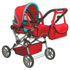Коляска-трансформер Buggy Boom Infinia (8458) красный/бирюзовый