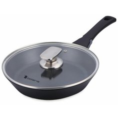 Сотейник Polaris Bellagio-28ST с крышкой и съемной ручкой Ø28 см, с крышкой, с ручкой, черный