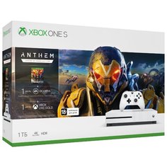 Игровая приставка Microsoft Xbox One S 1 ТБ белый + Anthem + EA Access 1 месяц + XboxLiveGold 1 месяц + Game Pass 1 месяц