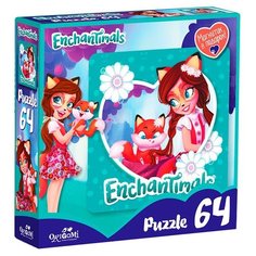 Пазл Origami Enchantimals Фелисити Лис и Флик (03554), 64 дет.