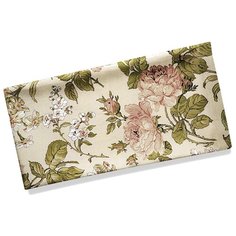 Простыня Сказка Прохоровская роза 160 x 200 см бежевый/зеленый