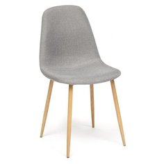 Стул TetChair Breeze (4724) металл/текстиль натуральное дерево/серый 4 шт.