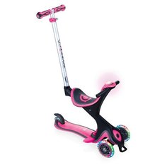 Самокат-беговел GLOBBER Go Up Comfort Play Lights розовый