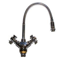 Смеситель для кухни (мойки) D-LIN D156807-Q двухрычажный хром