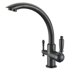 Смеситель для кухни (мойки) KAISER 31244 однорычажный black pearl