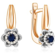 Бронницкий Ювелир Серьги из красного золота 21980-102