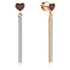 Бронницкий Ювелир Серьги из красного золота Д0268-8-020017