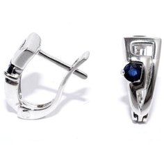 Silver WINGS Серьги с сапфирами из серебра 22gre1542-69