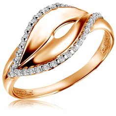 Бронницкий Ювелир Кольцо из красного золота К132-4516, размер 16