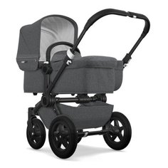 Универсальная коляска Bugaboo Donkey Mono Complete (2 в 1) black/grey melange/grey melange, цвет шасси: черный