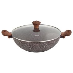 Сковорода-вок Fissman Magic brown 4871 30 см, с крышкой, коричневый