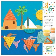 Масса для лепки DJECO 4 цвета с аксессуарами (09891)