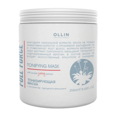 OLLIN Professional Full Force Тонизирующая маска с экстрактом пурпурного женьшеня для волос и кожи головы, 250 мл