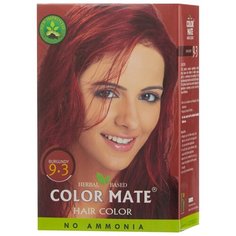 Хна Color Mate травяная краска для волос, тон 9.3 burgundy, 75 г
