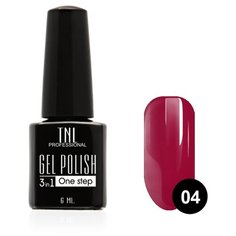 Гель-лак 3 в 1 TNL Professional 3 в 1, 6 мл, оттенок №04 - алый