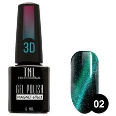 Гель-лак TNL Professional Magnet effect 3D, 6 мл, оттенок №02 - изумрудный