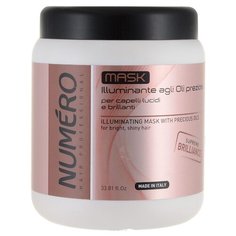 Brelil Professional Numero Маска для волос для придания блеска с маслом макадамии и арганы, 1000 мл