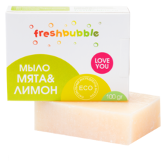 Мыло твердое Freshbubble Мята и Лимон, 100 г