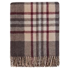 Плед Luxberry Vandyck, 130 х 170 см, бежево-коричневый/бордовый