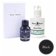 Royal Brow Набор для окрашивания бровей (хна и минеральная вода) black